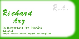 richard arz business card